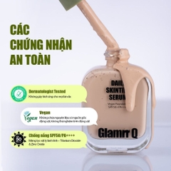 Kem nền Serum Căng Bóng Glamrr Q Daily SkinTint Serum Vegan Foundation SPF50 PA++++ 30ml