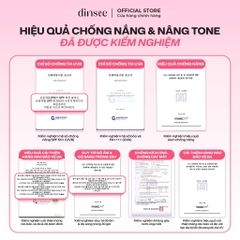 Kem chống nắng Dinsee thuần chay nâng tone trắng hồng Premium Vegan Tone Up Sunscreen SPF50+ PA++++ 50ml