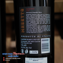 Rượu vang đỏ Ý Cao Cấp MASETTO PRIMITIVO - Nồng Nàn Từ Puglia