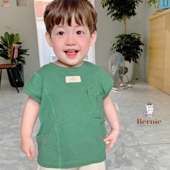 Áo thun tanktop ba lỗ sát nách cotton xược túi xòa cho bé trai 1 đến 7 tuổi BERNIE 23A057