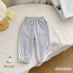 Quần dài thể thao cho bé trai bé gái dáng basic thun cotton 4 chiều 1 đến 7 tuổi BERNIE 0623Q008