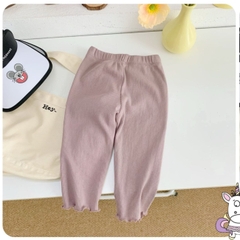 Quần legging dài màu trơn cho bé gái thun tăm mềm mại co giãn1 đến 7 tuổi BERNIE