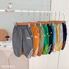 Quần dài thể thao cho bé trai bé gái dáng jogger năng động màu sắc basic 8 đến 25kg BERNIE