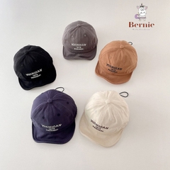 Mũ nón lưỡi trai cho bé trai Michigan phong cách hàn quốc 1 đến 5 tuổi BERNIE kids