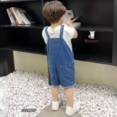 Yếm jean đùi ngắn unisex cho bé trai bé gái phong cách hàn quốc 1 đến 7 tuổi Bernie 0324Y07 Thun