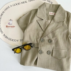 Áo khoác vest blazer cho bé trai bé gái phong cách hàn quốc lót 2 lớp BERNIE cho bé từ 9 đến 25kg