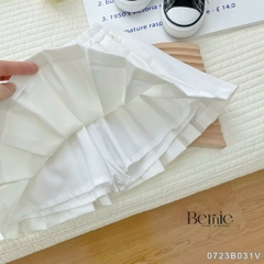 Bán rời Áo thun ngắn tay in gấu rời chân váy xếp ly tenis bé gái mặc nhà đi học từ 9 đến 25kg Bernie