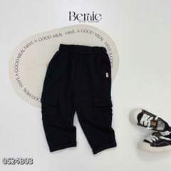 Set bộ tay dài họa tiết đai in kèm quần dài da cá cho bé trai size 1 đến 7 tuổi BERNIE 0524B03