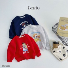 Áo sweater tay dài họa tiết in hình công chúa dễ thương cho bé gái 1 đến 7 tuổi BERNIE 0624A40
