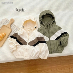 Set bộ gió dài tay thể thao sơ mi phối màu phong cách hàn quốc cho bé trai size 1 đến 7 tuổi BERNIE 0624B26