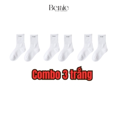 Tất logo chữ trơn bernie HL