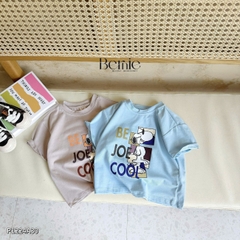 Áo phông tay ngắn unisex cho bé trai bé gái thun cotton họa tiết hoạt hình size 9 tới 28kg BERNIE P1224A30