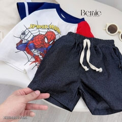  Set bộ tay ngắn bé trai áo thun zaclang họa tiết siêu nhân và quần short 1 tuổi tới 7 tuổi  BERNIE H1024B16