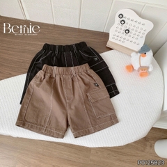 Đồ bộ cộc họa tiết kẻ ngang kèm quần kaki túi hộp cho bé trai size từ 9đến 24kg BERNIE KIDS P0125B23