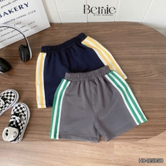 Set bộ thể thao tay raplang phối sọc viền màu kèm quần short cho bé trai size 9 tới 25kg BERNIE H0425B50