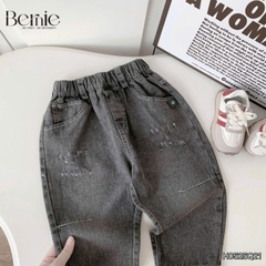 Quần dài quần jean mài đen cho bé trai phong cách sành điệu size 11kg tới 28kg BERNIE H0525Q21