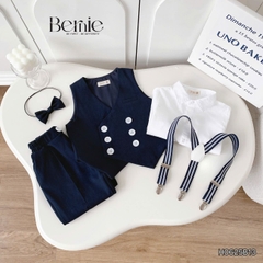 Set vest gile công tước dài tay 5CT cho bé trai thôi nôi sinh nhật đi tiệc 1 đến 7 tuổi BERNIE H0625B13