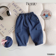 Set bộ polo tay dài áo polo đỏ họa tiết cún cho bé trai kèm quần jean dài size 1 đến 7 tuổi BERNIE T0625B41
