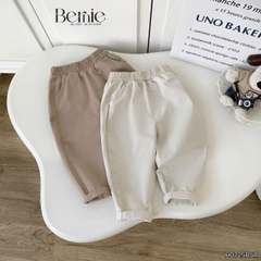 Set bộ tay dài kẻ sọc ngang phối màu họa tiết hình in dễ thương kèm quần dài kaki cho bé trai size 1 đến 7 tuổi BERNIE H0725B54