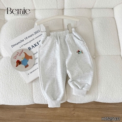  Quần dài quần nỉ da cá họa tiết thêu cún cho bé trai bé gái size 9 tới 25kg BERNIE H0525Q31