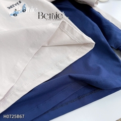 Set bộ thun cotton phối màu tay áo raplang dài cho bé trai họa tiết thêu Driver kèm quần dài 9 tới 28kg BERNIE H0725B67