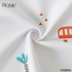 Set bộ polo cho bé trai áo polo tay ngắn họa tiết hình in kèm quần short kaki size 9 tới 28kg BERNIE T0825B24
