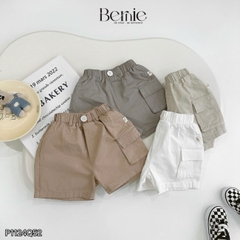 Quần short quần kaki túi hộp 1 bên cho bé trai phong cách hàn quốc đi chơi đi học size 9 tới 28kg  BERNIE P1124Q52