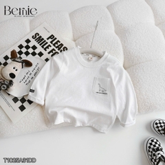 Áo thun cho bé trai tay dài phối túi ngực họa tiết khủng long size 9 tới 28kg BERNIE T0725A56