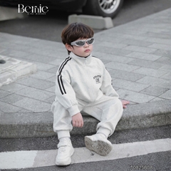 Set bộ thể thao khóa kéo cổ đứng kèm quần bo chun Athletic cho bé trai bé gái size 1 đến 7 tuổi BERNIE T0825B08