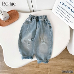 Quần jean dài quần denim dáng baggy xước cho bé trai Style hàn quốc size 11 tới 28kg BERNIE T1125Q52