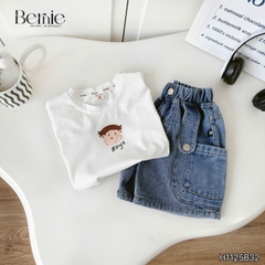Set bộ tanktop Brown Boys cho bé trai áo thun tanktop họa tiết hình in cute kèm quần short jean 9kg đến 28kg BERNIE H1025B62Đ