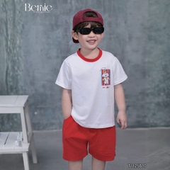  Set bộ thể thao cho bé trai áo thun tay ngắn họa tiết cún Puppy kèm quần short 9 tới 28kg BERNIE T1125B10