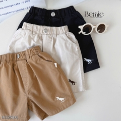 Quần kaki quần short đùi thêu họa tiết khủng long Dino cho bé trai size 9 tới 28kg BERNIE H1125Q41