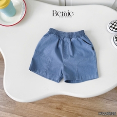 Set bộ ngắn tay raplang họa tiết Cá voi nghộ nghĩnh kèm quần short kaki cho bé trai size 9 tới 28kg BERNIE H1125B25