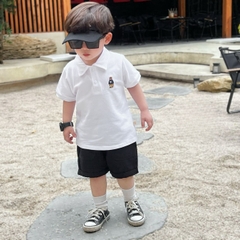Set đồ bộ Polo tngắn tay cho bé trai áo thun cotton quần kaki vintage hàn quốc 1 đến 7 tuổi Bernie kids