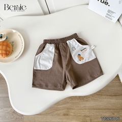 Set bộ tanktop cho bé trai họa tiết Brownie phong cách hàn quốc kèm quần short size 9 tới 28kg BERNIE T0326B46