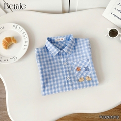 Set sơ mi 3CT travel holiday cho bé trai áo sơ mi áo ba lỗ và quần short cho bé trai size 11 tới 25kg BERNIE H1225B30
