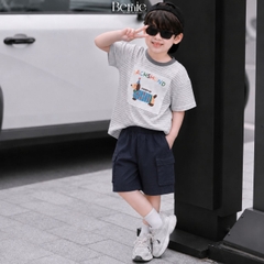 Quần short quần kaki đùi phối túi hộp 2 bên cho bé trai đi chơi đi học size 9 tới 28kg BERNIE T1225Q33