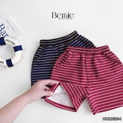 Set bộ đi biển bé trai áo thun tay ngắn raplang the Sea kèm quần short kẻ size 1 đến 7 tuổi BERNIE H0226B34