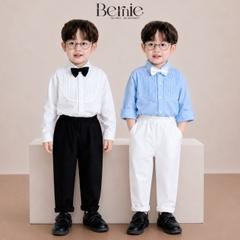 Set sơ mi xếp ly nơ DÀI H0725B47