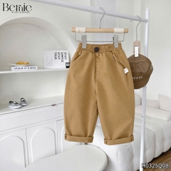 Quần kaki dài cho bé trai dáng baggy BERNIE kids màu trắng đen be basic hàn quốc 1 đến 7 tuổi 1023Q020