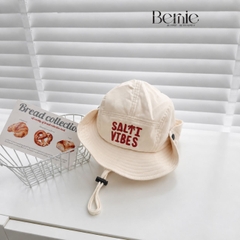 Mũ tai bèo có dây rút và nút bấm unisex cho bé trai bé gái đi chơi đi biển chụp hình xinh yêu 1 đến 4 tuổi BERNIE HL349