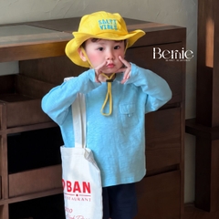 Mũ tai bèo có dây rút và nút bấm unisex cho bé trai bé gái đi chơi đi biển chụp hình xinh yêu 1 đến 4 tuổi BERNIE HL349