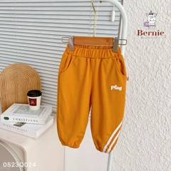 Quần dài thể thao cho bé trai bé gái dáng jogger năng động màu sắc basic 8 đến 25kg BERNIE
