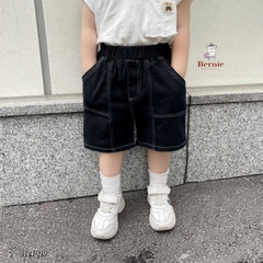 Quần short jean quần short lửng trần chỉ nổi cho bé trai phong cách size 1 tới 7 tuổi Bernie 0124Q29