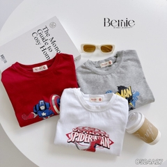 Áo phông áo thun dài tay họa tiết siêu nhân người nhện cho bé trai size 1 đến 7 tuổi BERNIE 0524A27