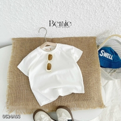 Áo thun unisex tay ngắn raplang chất cotton cho bé mặc đi học đi chơi 1 tới 7 tuổi BERNIE 0624A03
