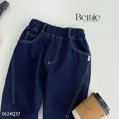 Quần dài quần denim phối chỉ nổi cho bé trai phong cách sành điệu 1 đến 7 tuổi BERNIE 0624Q37