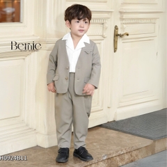 Set bộ vest cho bé trai áo vest quần âu dài kèm áo sơ mi trắng lịch lãm 1 đến 7 tuổi BERNIE H0924B11