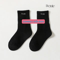 Tất logo chữ trơn bernie HL